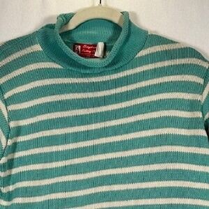 Vintage Binghamton Knitting Co Inc Women's Size‎ S Striped Sweater Made in USA